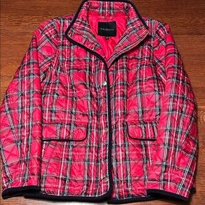 Talbots Vibrant Plaid Quilted Jacket